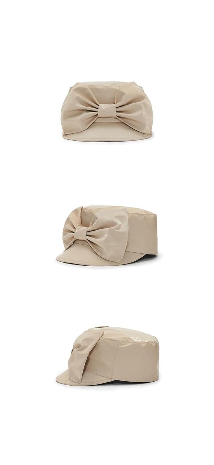 어썸니즈) BELLBOY CAP RIBBON BEIGE 상품이미지7