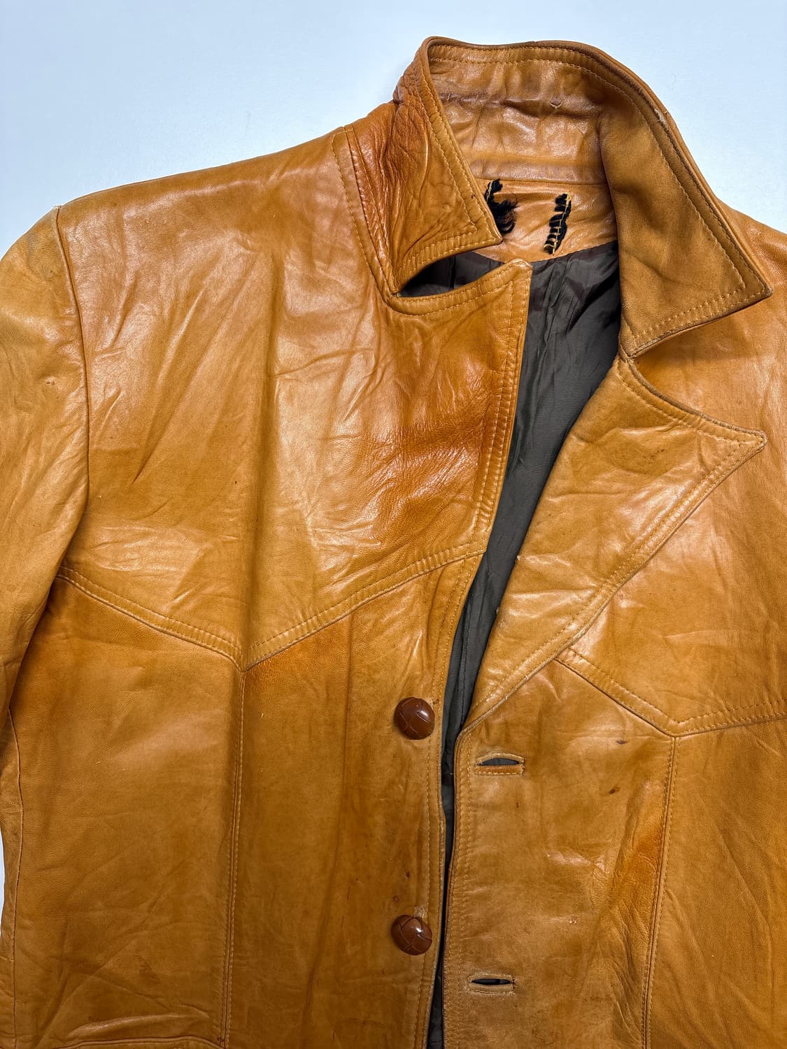 70's 릭달튼 웨스턴 레더 자켓 상품이미지4