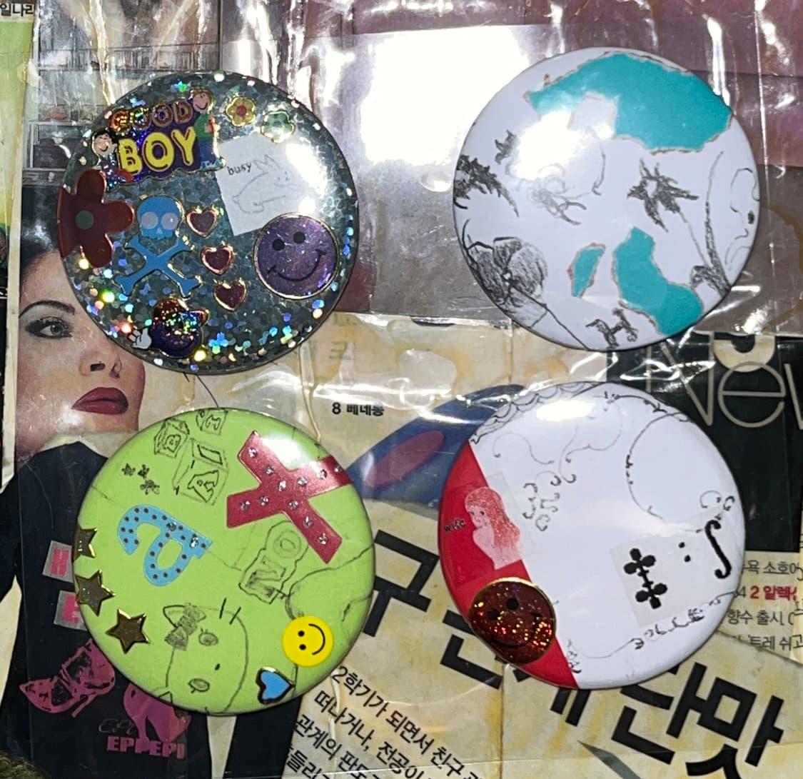 뱃지 브로치 핀버튼 (4ea 1set) 상품이미지2