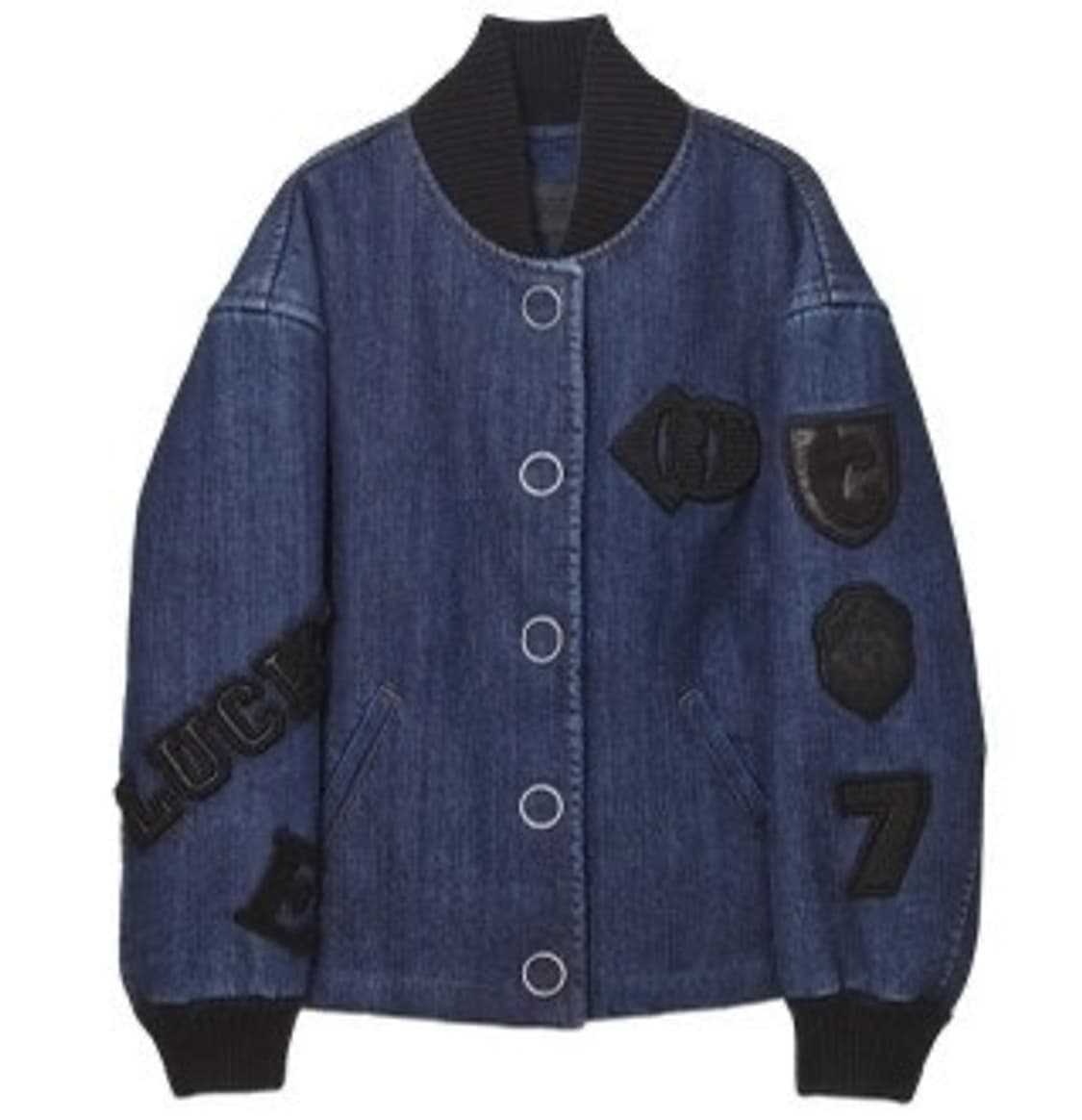 럭키슈에뜨 청 데님 플리스 자켓 36 상품이미지4
