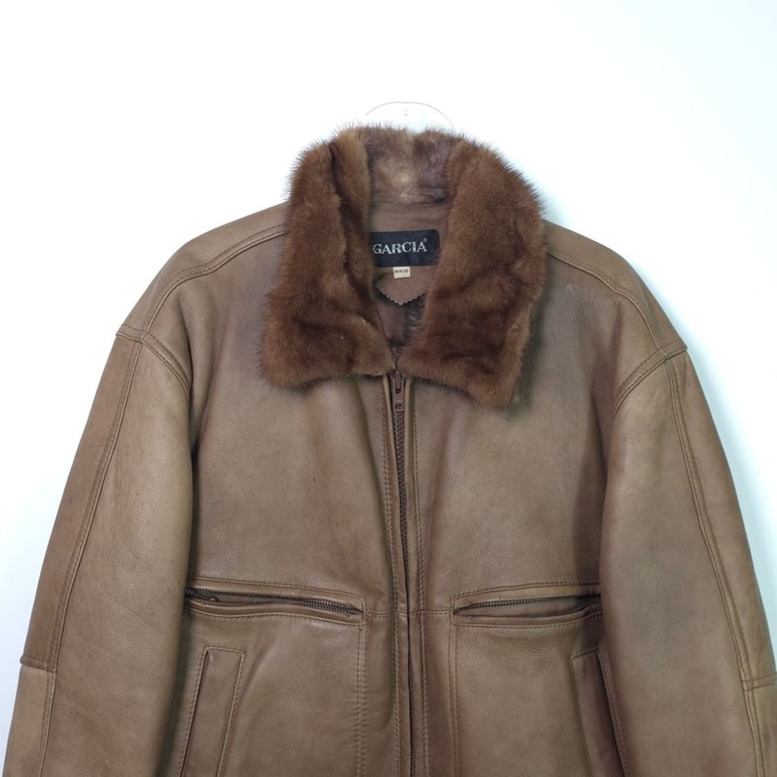 GARCIA 리얼 양털 무스탕 스타일 가죽 자켓 M 상품이미지3