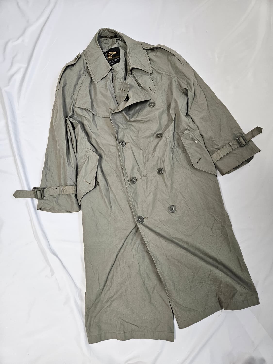 런던포그 더블 견장 롱 트렌치코트 빈티지 그레이 46 (M) 상품이미지1