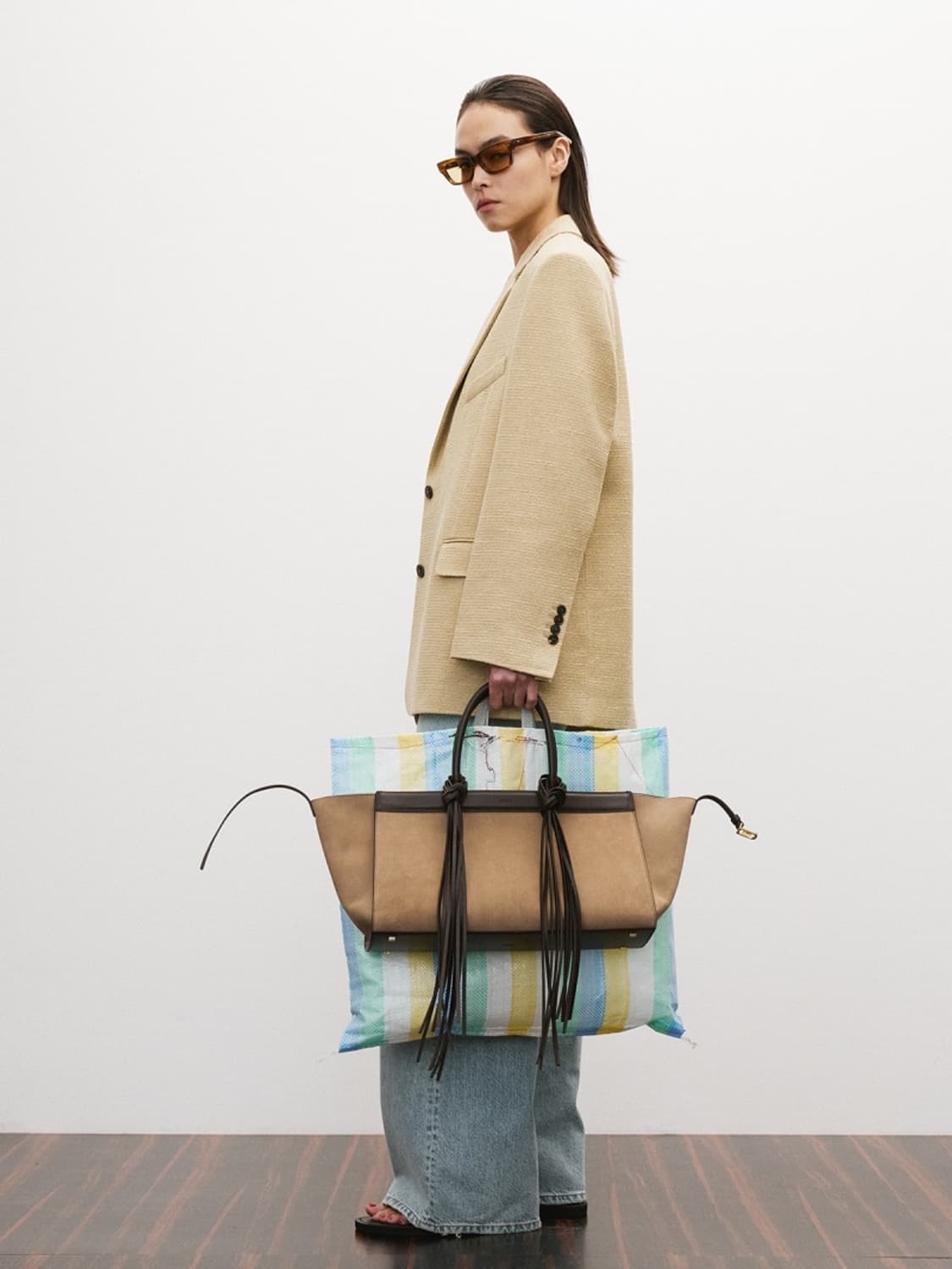 [할인] 렉토 RECTO 오버사이즈 싱글 자켓 카키 베이지 상품이미지3