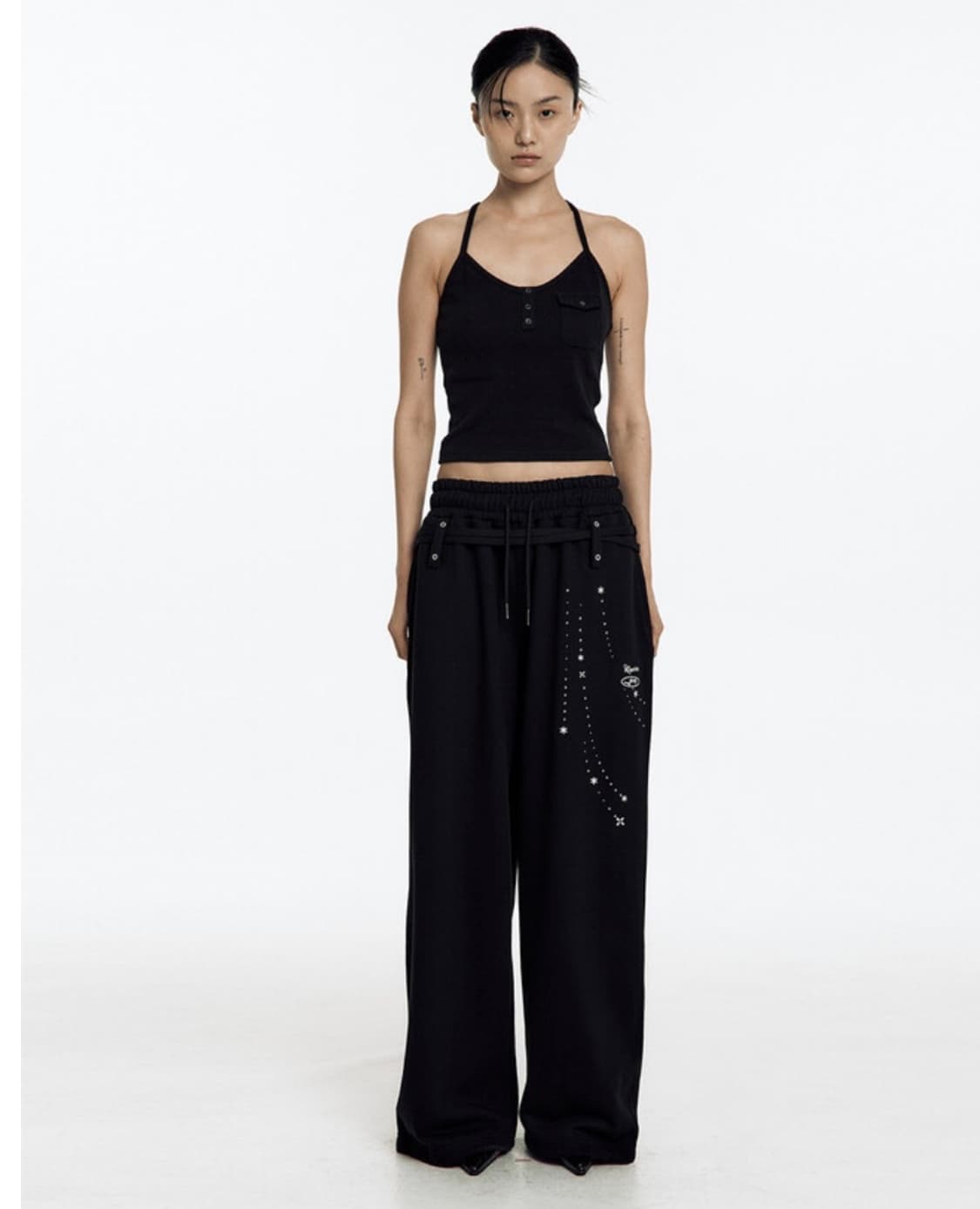 카시코 kashiko zenu belt sweat pants black 상품이미지2