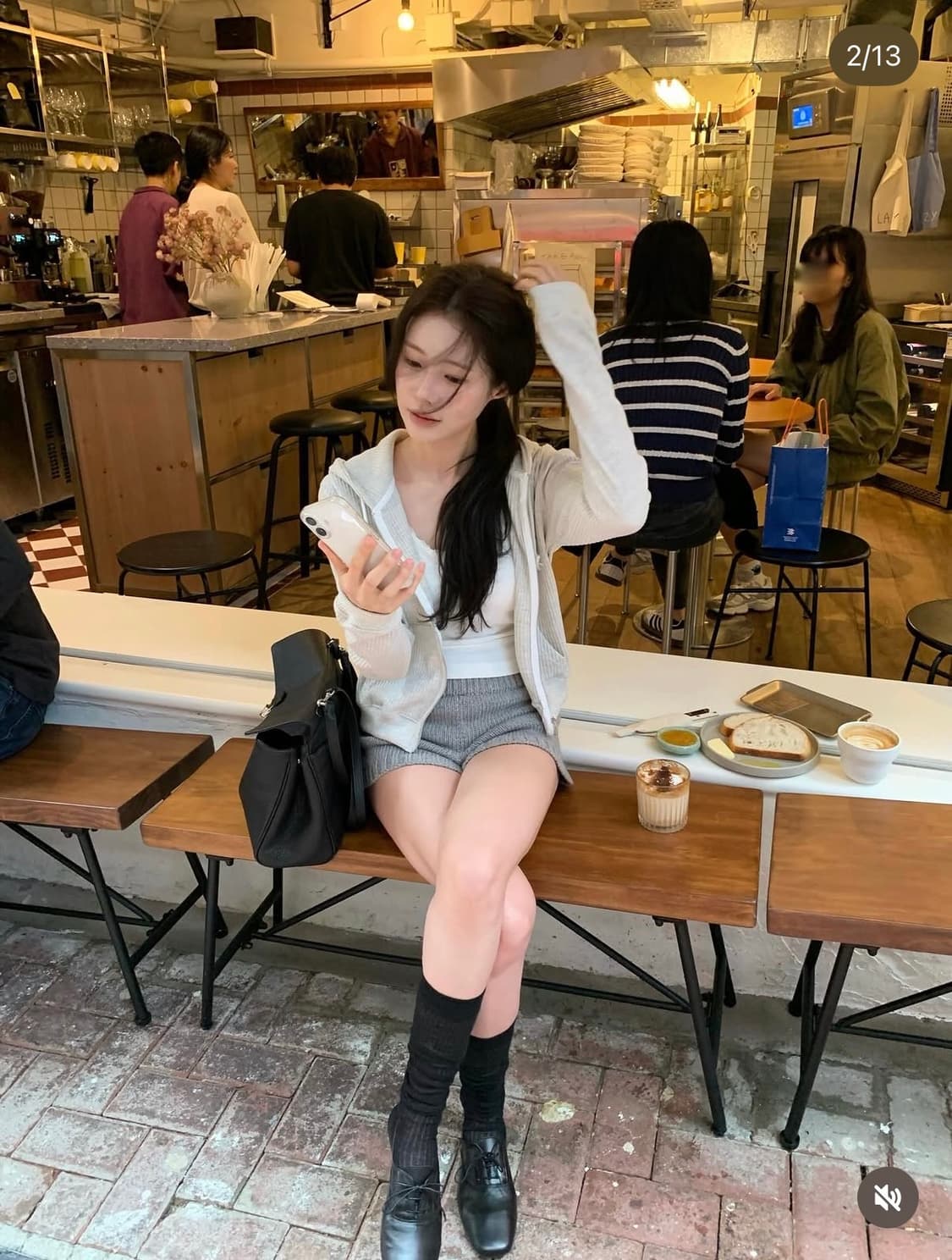 레이지샵 와플 후드집업 상품이미지1