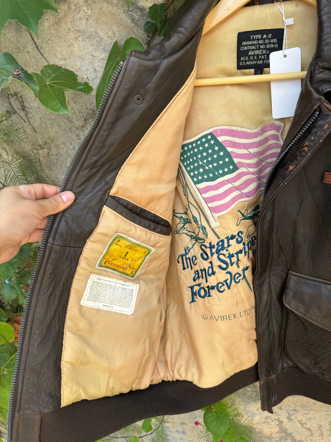 Avirex 아비렉스 a-2 가죽 leather 항공 자켓 105 상품이미지5