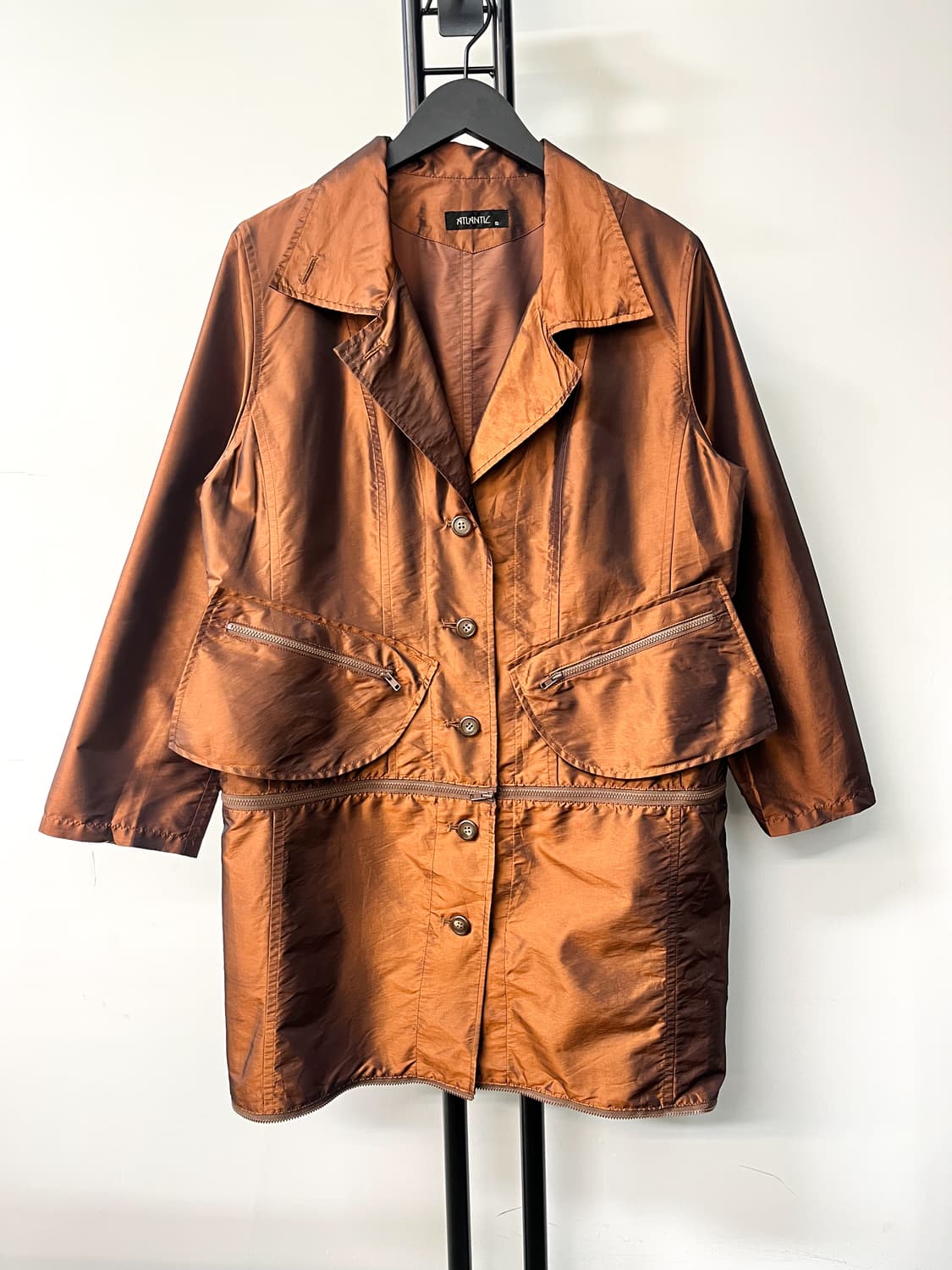 Atlantic 90's 컨버터블 나일론 새틴 자켓 상품이미지1