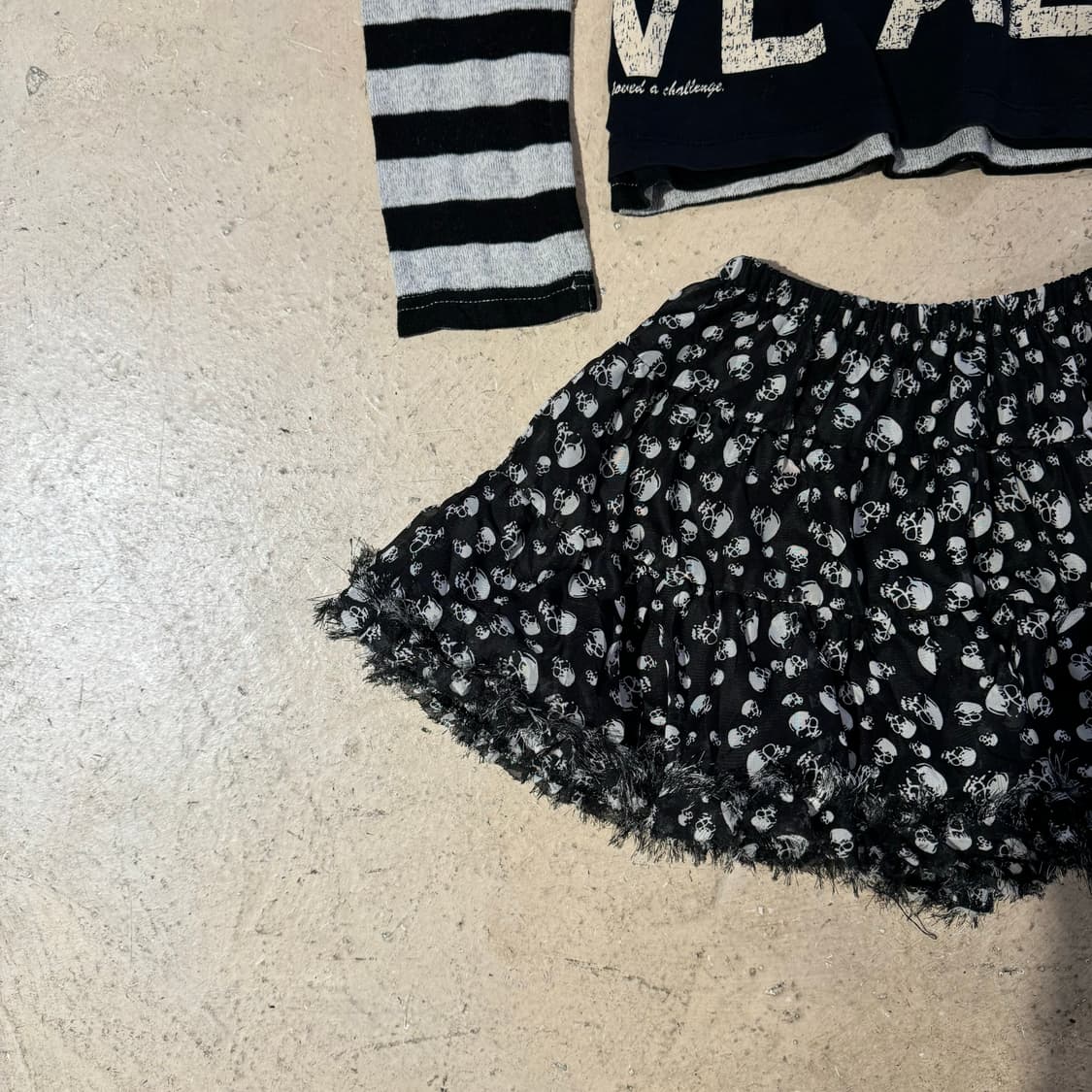 스컬 패턴 튜튜스커트 상품이미지3