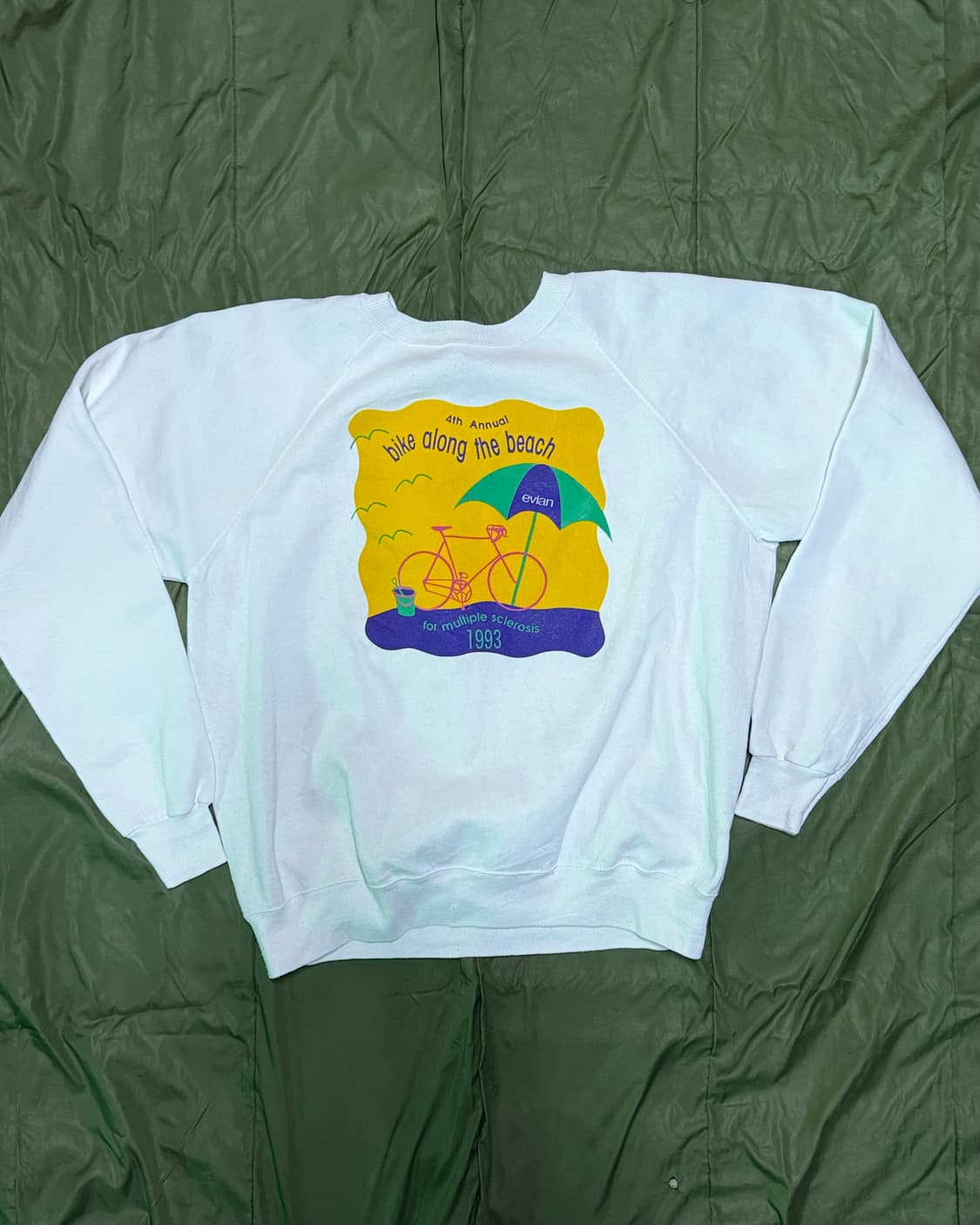 90's 헤인즈 Bike Along the Beach 스웻셔츠 XL 상품이미지1