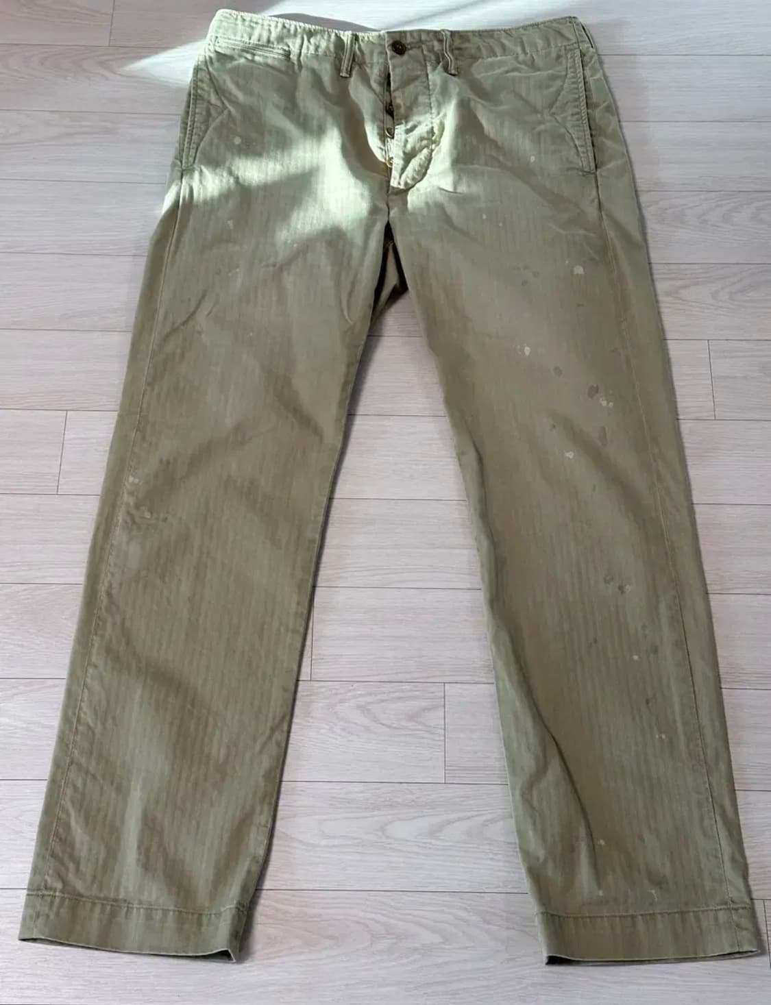 RRL(더블알엘) 페인트 스플래터 헤링본 트윌 오피서 치노 팬츠 34 상품이미지1