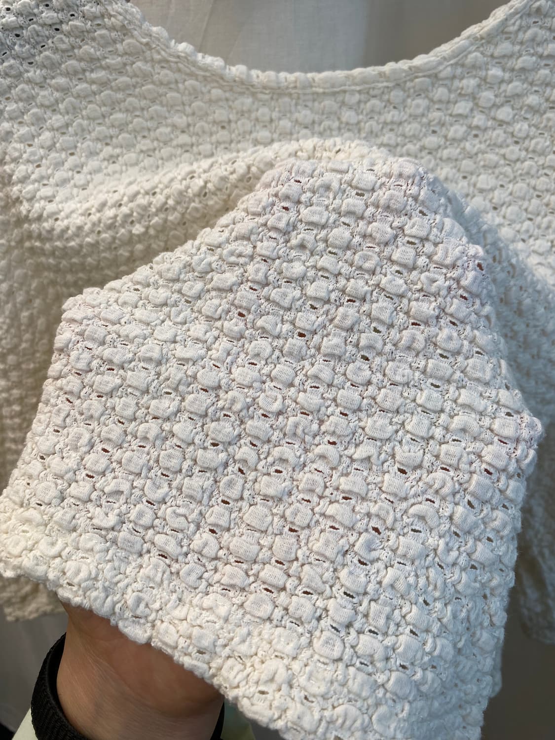 CUTIE BEAUTY 화이트폼 반팔블라우스(M) 상품이미지6