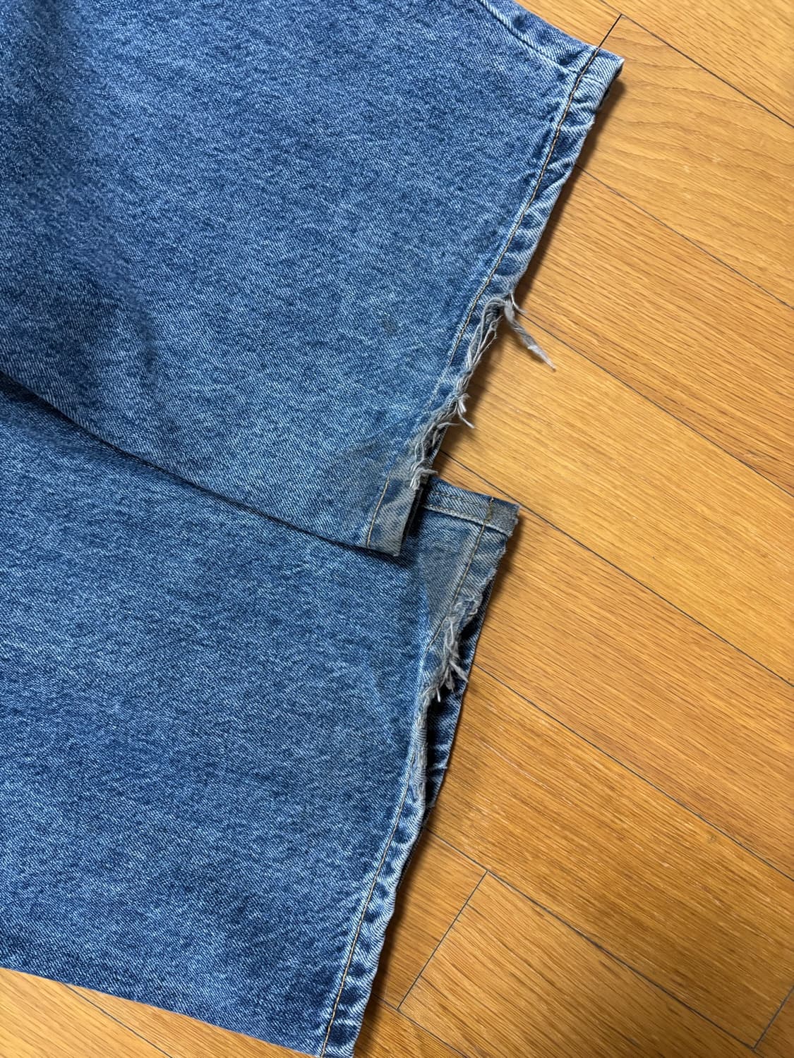 [1] 해칭룸 와이드커브진 와커진 1사이즈 washed blue 상품이미지4