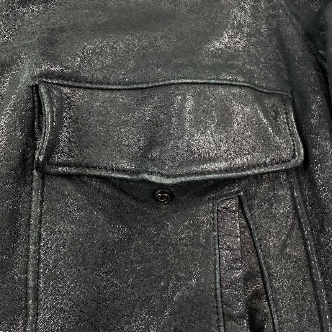 하드락호텔 라스베거스 빅로고 양가죽 레더 자켓 (100) 상품이미지7