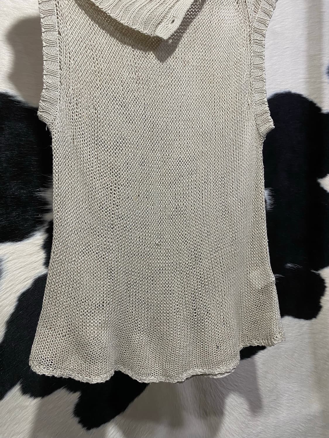 Japanese vtg 그런지 넥드레이프 니트 상품이미지4