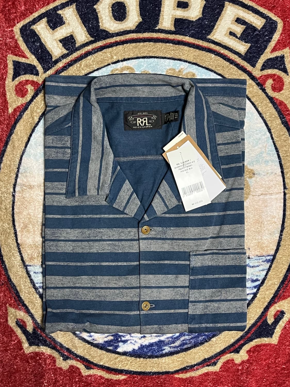RRL 인디고 스트라이프 저지 캠프 셔츠 더블알엘 상품이미지1
