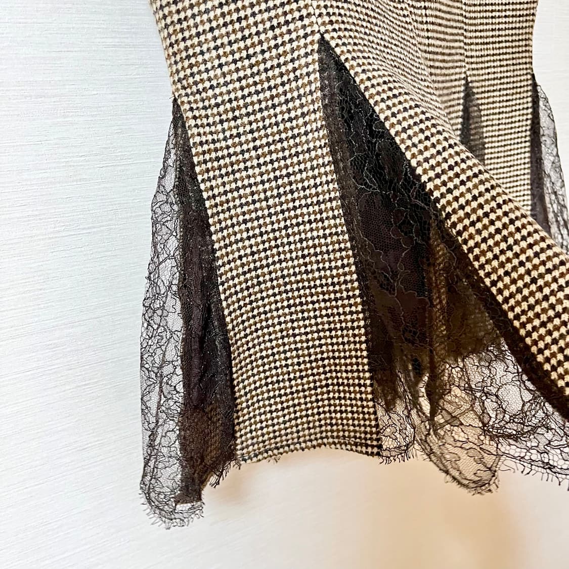 VALENTINO 레드 발렌티노 울 레이스 스커트 상품이미지3