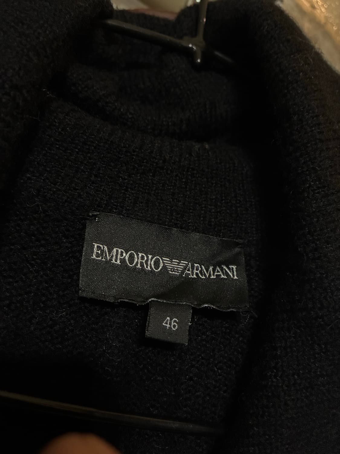 EMPORIO ARMANI 아르마니 2way 오픈 카라 니트집업 상품이미지3