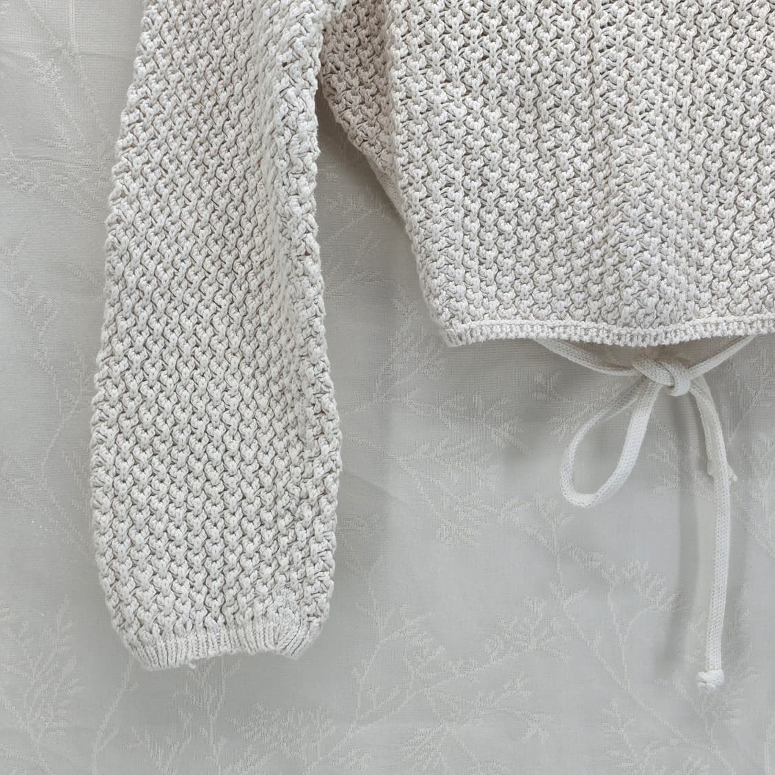 자라 아이보리 크롭 니트 긴팔 상품이미지4