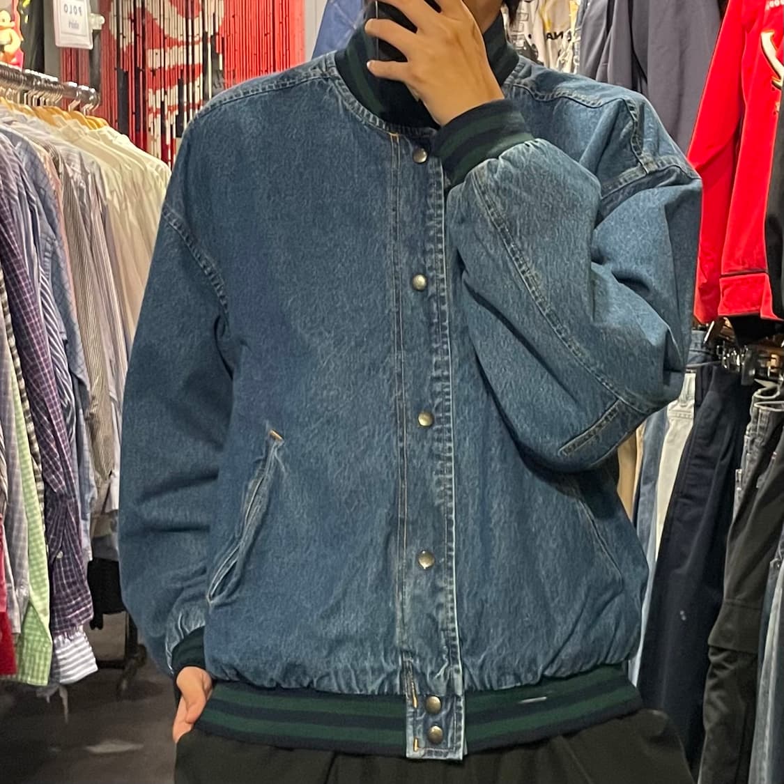 [IM] VTG 올 데님 바시티 자켓 상품이미지2
