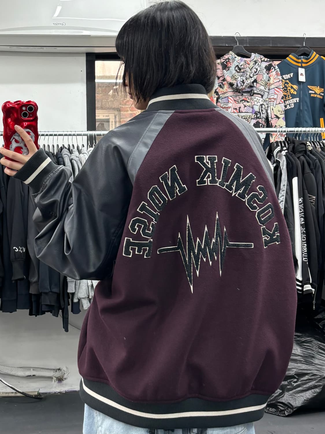 GU x 언더커버 버건디 바시티 상품이미지1