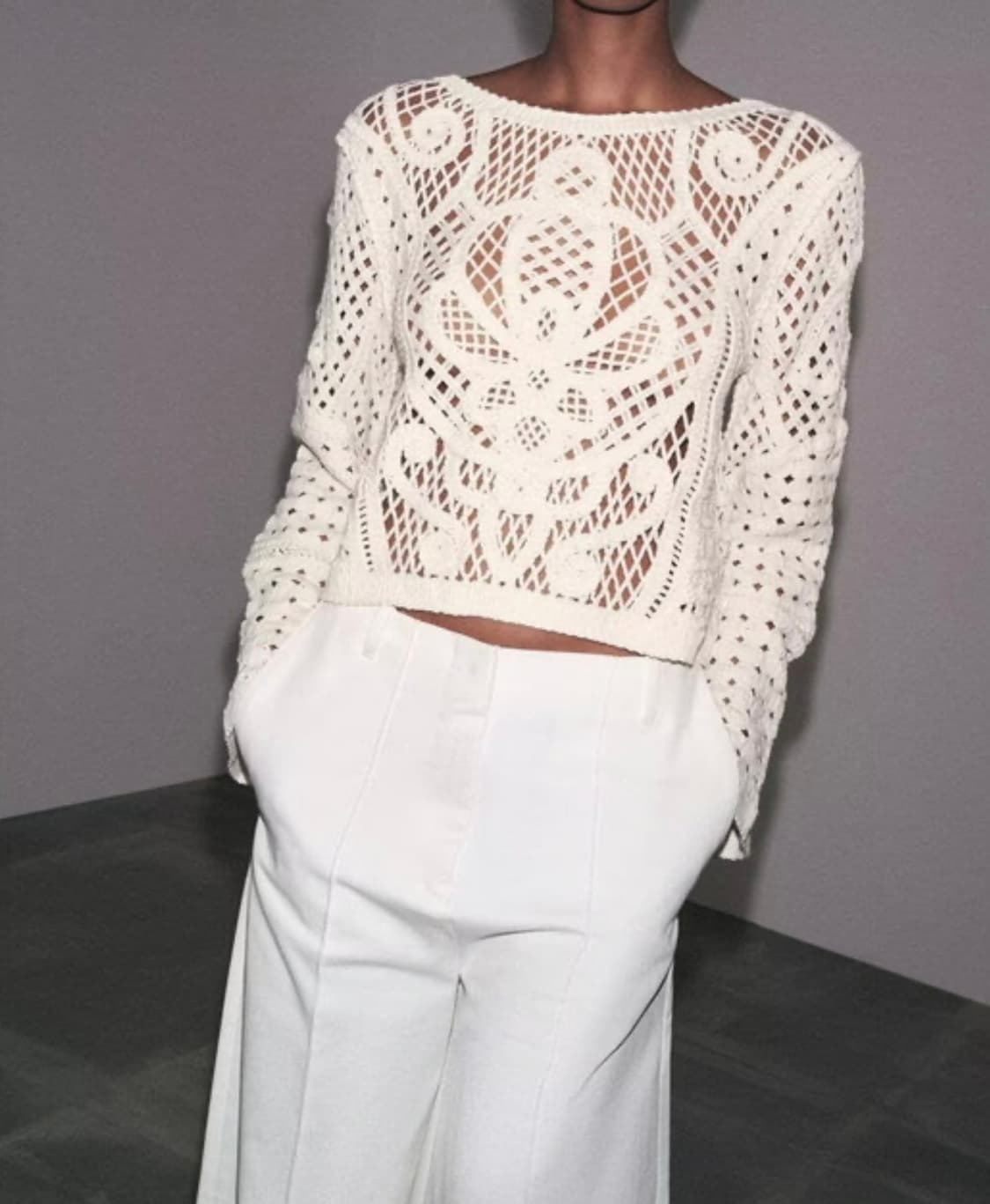 ZARA 자라 크로셰 니트 탑 상품이미지1