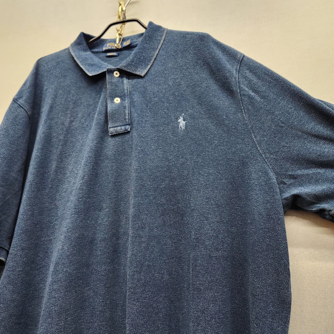 폴로랄프로렌 로고 데님 반팔카라 XXL(2XL~3XL)ㄱ 상품이미지3