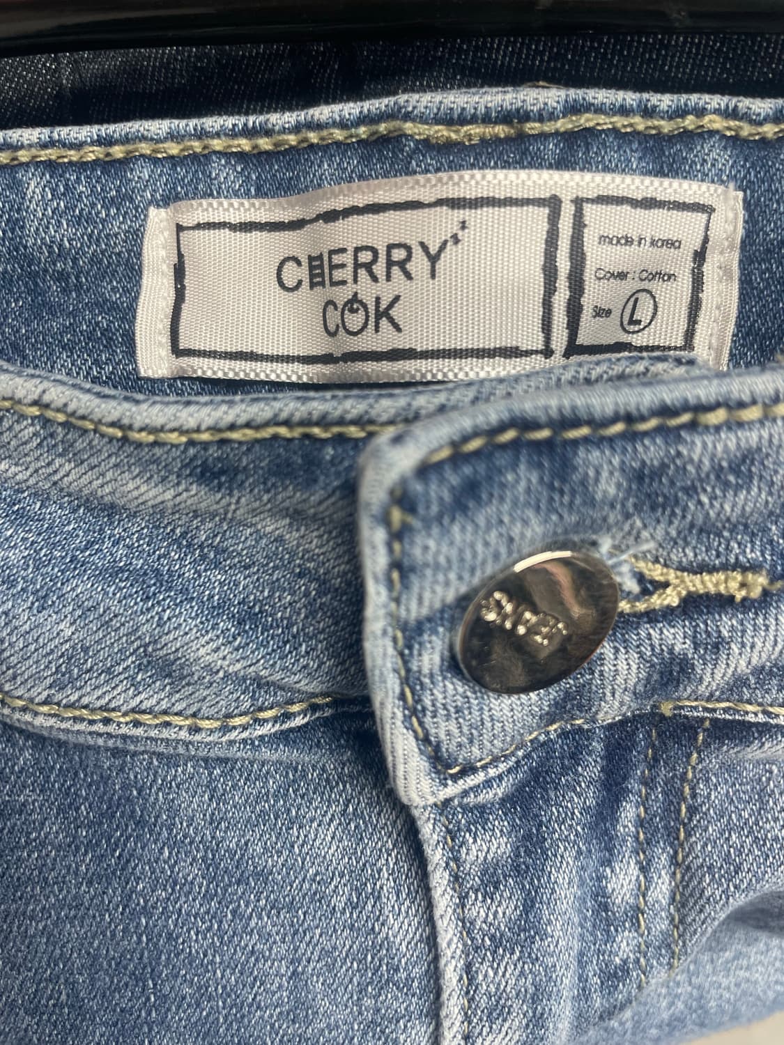 cherrycok 체리콕 레터링9부 데님팬츠 상품이미지6