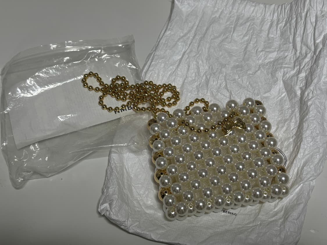 넘버링 펄 미니백 골드 상품이미지3