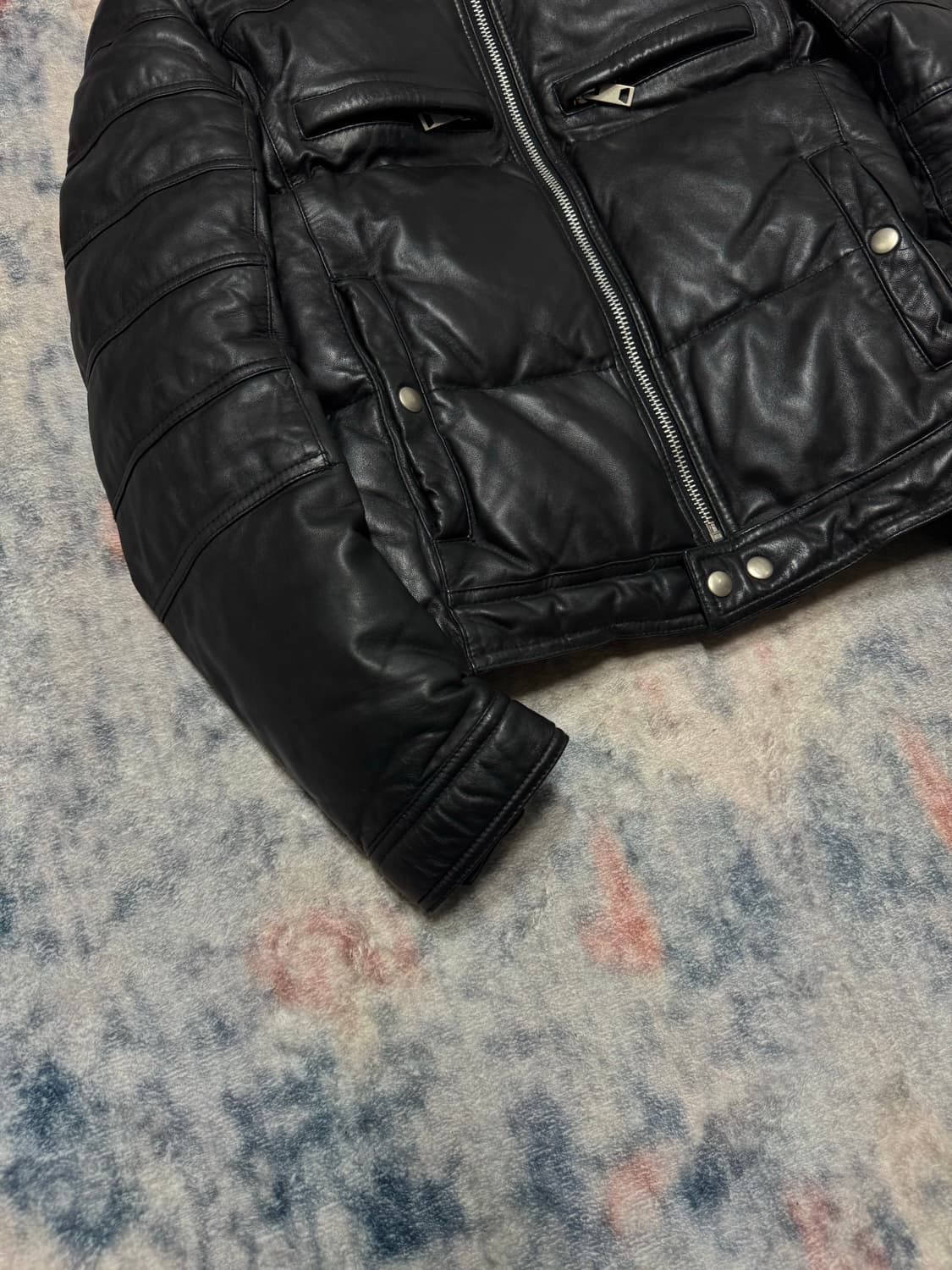 Unknown raccoon fur lamb skin down jacke 상품이미지5