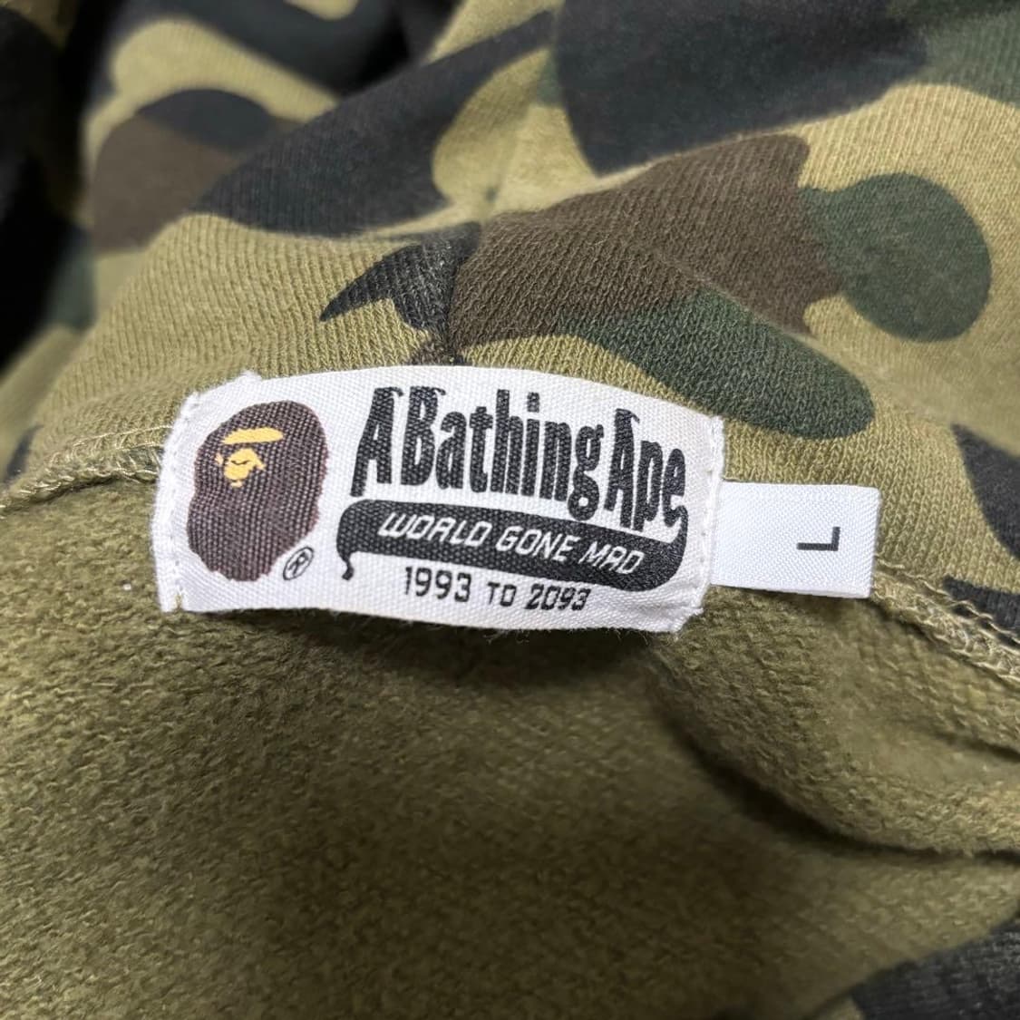 베이프 녹계 후드집업 L 상품이미지9