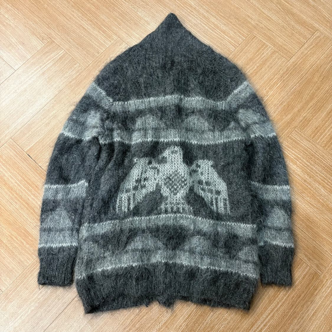 간류 x 꼼데가르송 독수리 패턴 모헤어 가디건(AD2010) 상품이미지7
