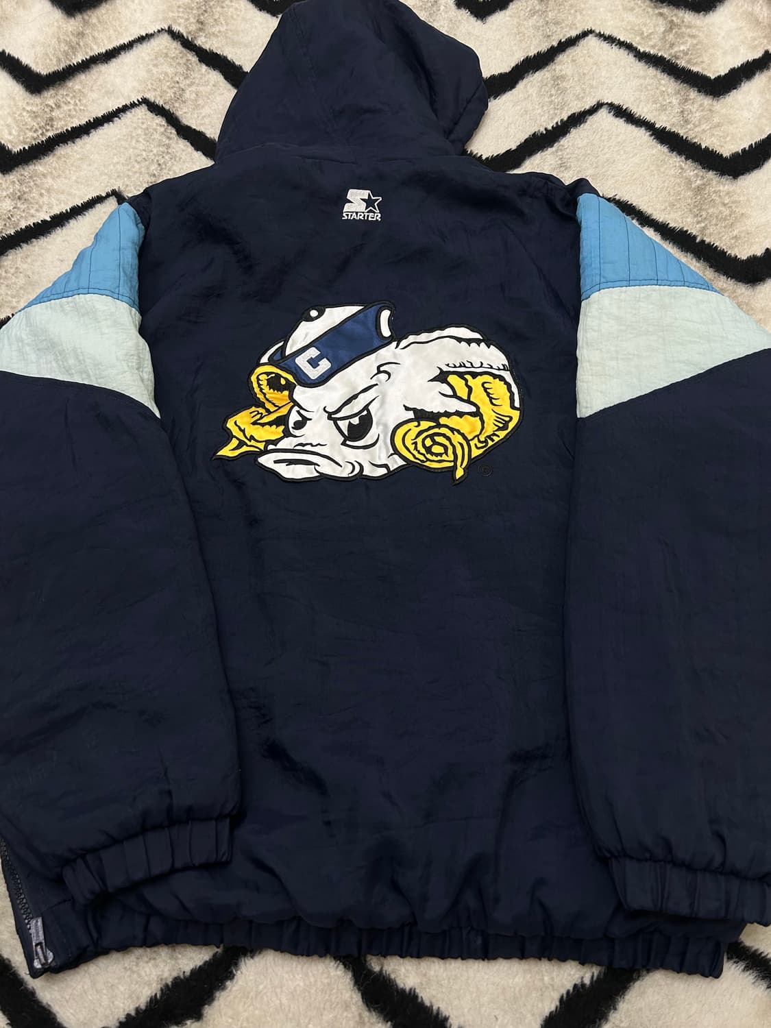 [M]스타터90s 오버핏 노스캐롤라이나 패딩 아노락 상품이미지2