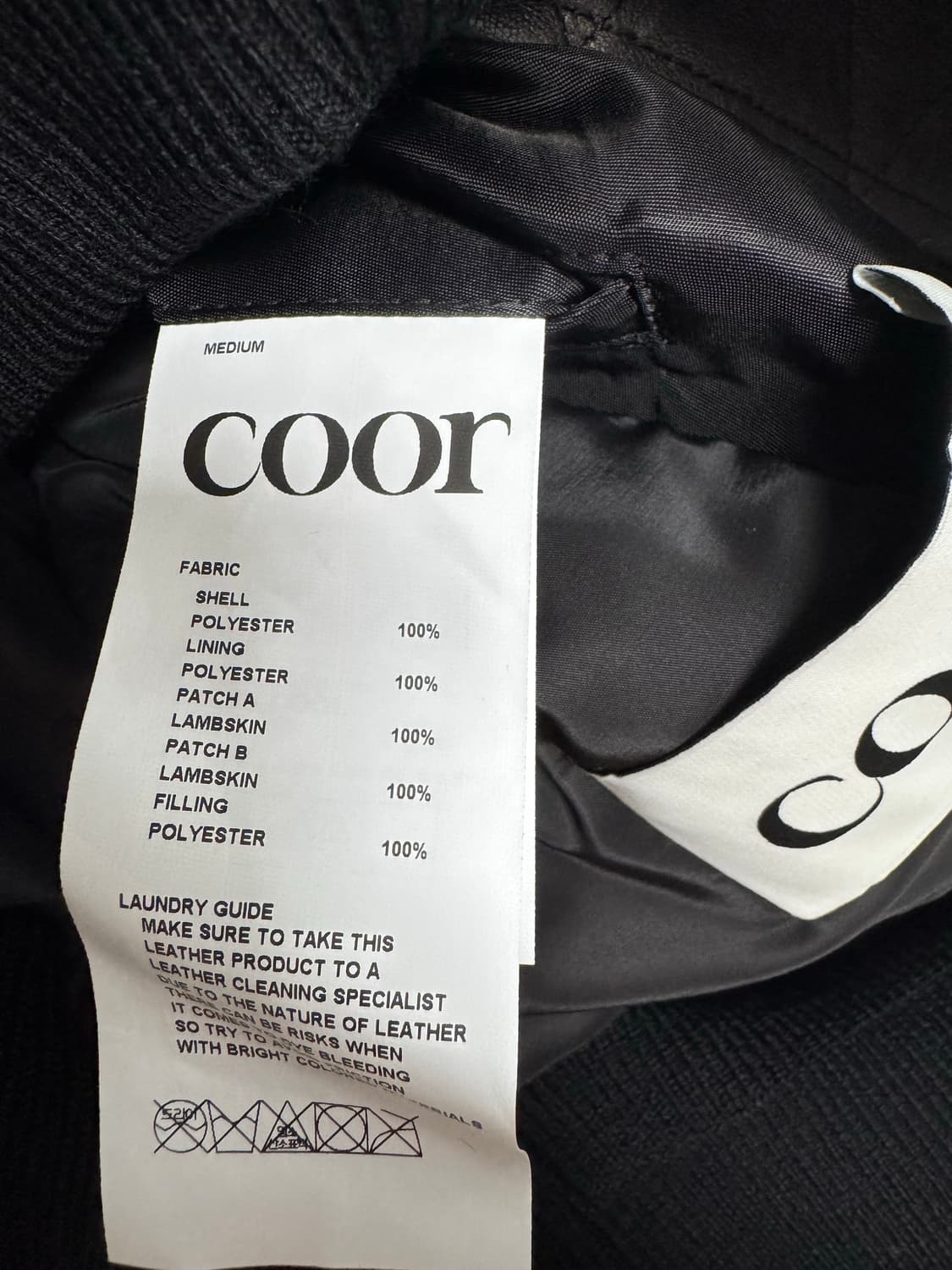 [M] 쿠어 하이넥 시어링 믹스드 MA-1 점퍼 다크브라운 새제품 상품이미지3