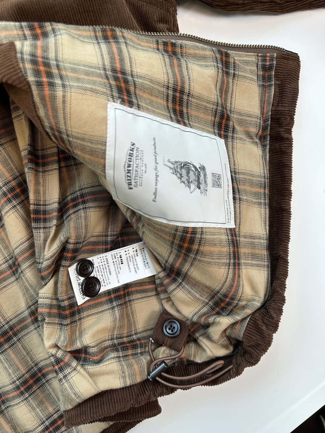 프리즘웍스 코듀로이 헤링턴 자켓 L 상품이미지5