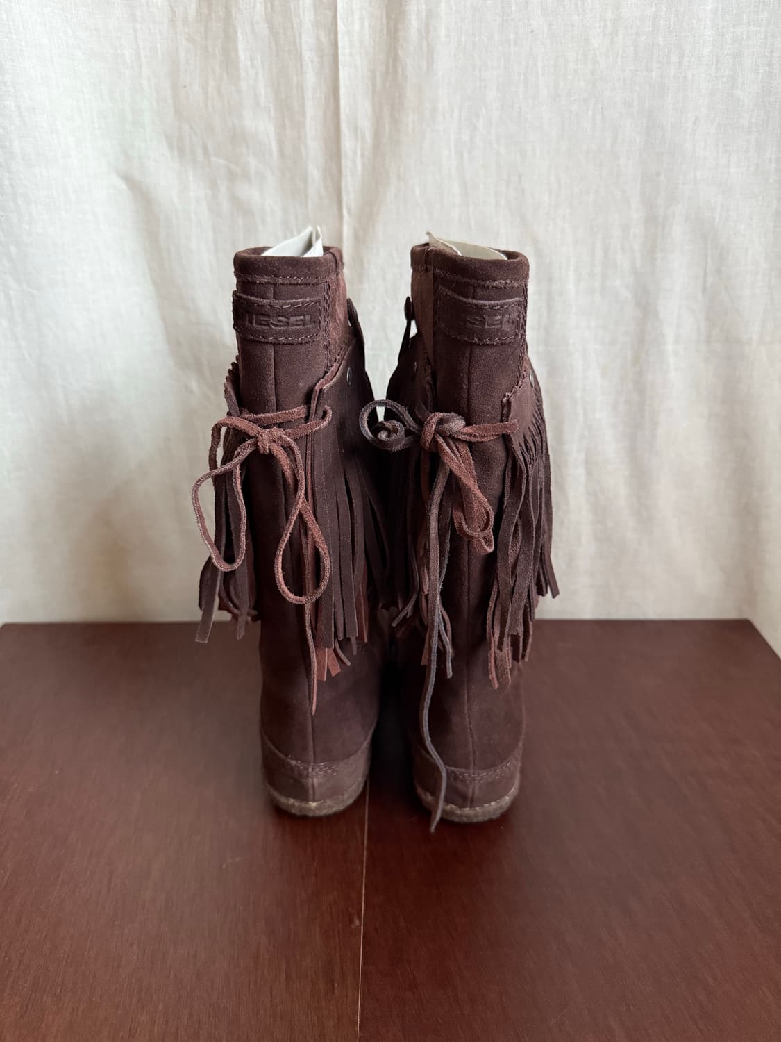 DIESEL suede fringe western boots  상품이미지3