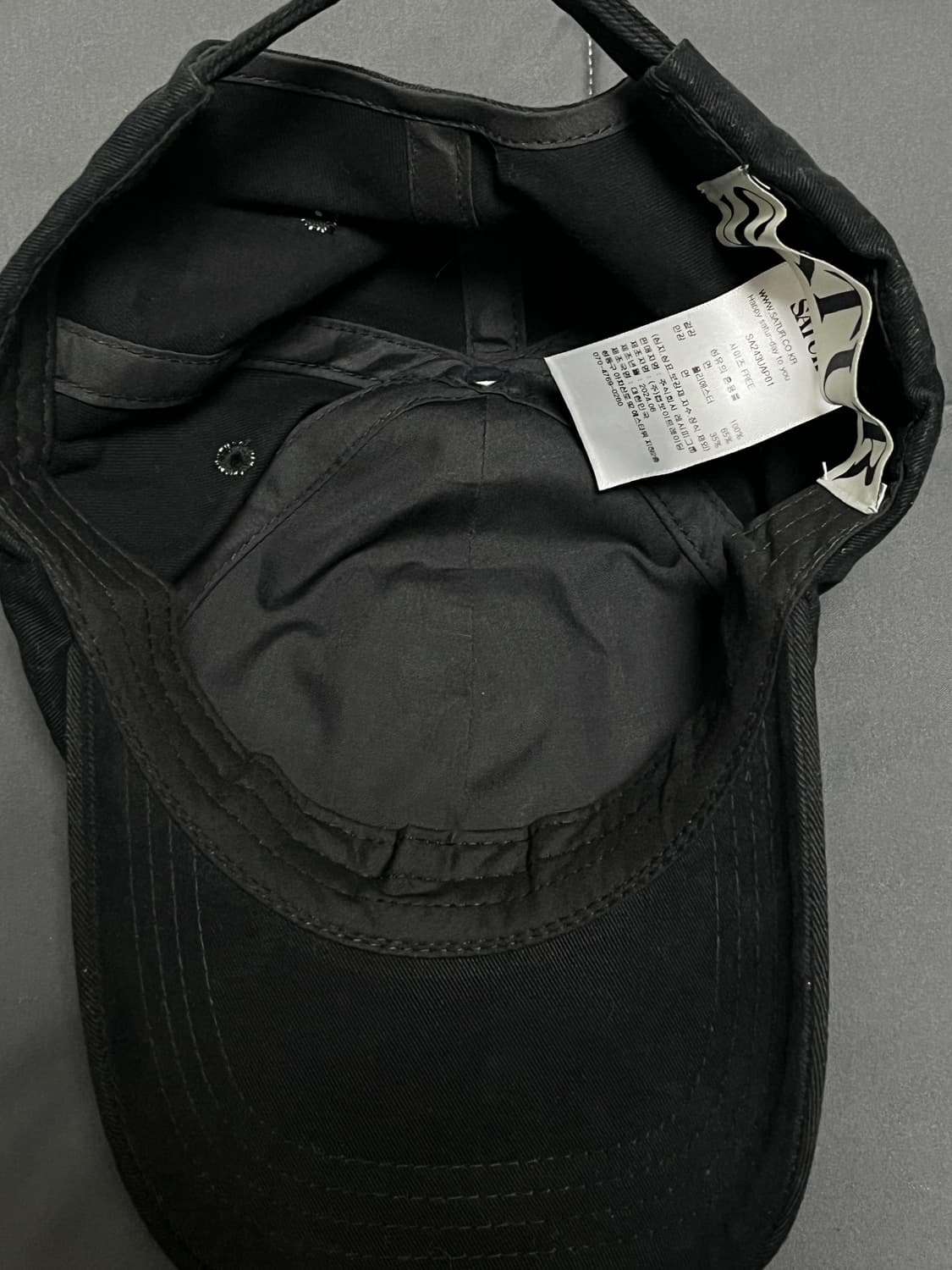 Satur 빈티지 캐쥬얼 볼캡 블랙 상품이미지2