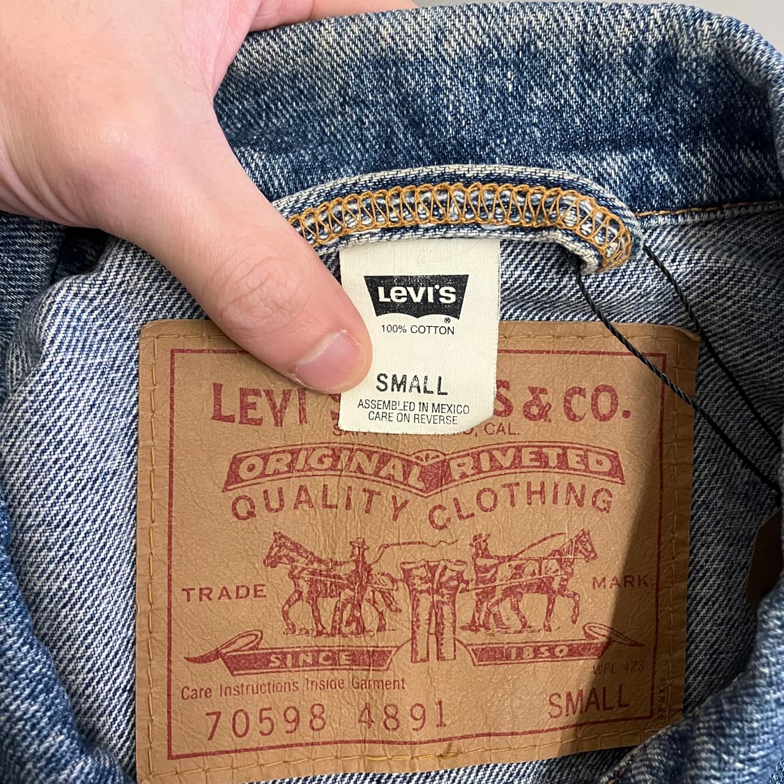 N133 90s 리바이스 데님 청자켓 상품이미지3