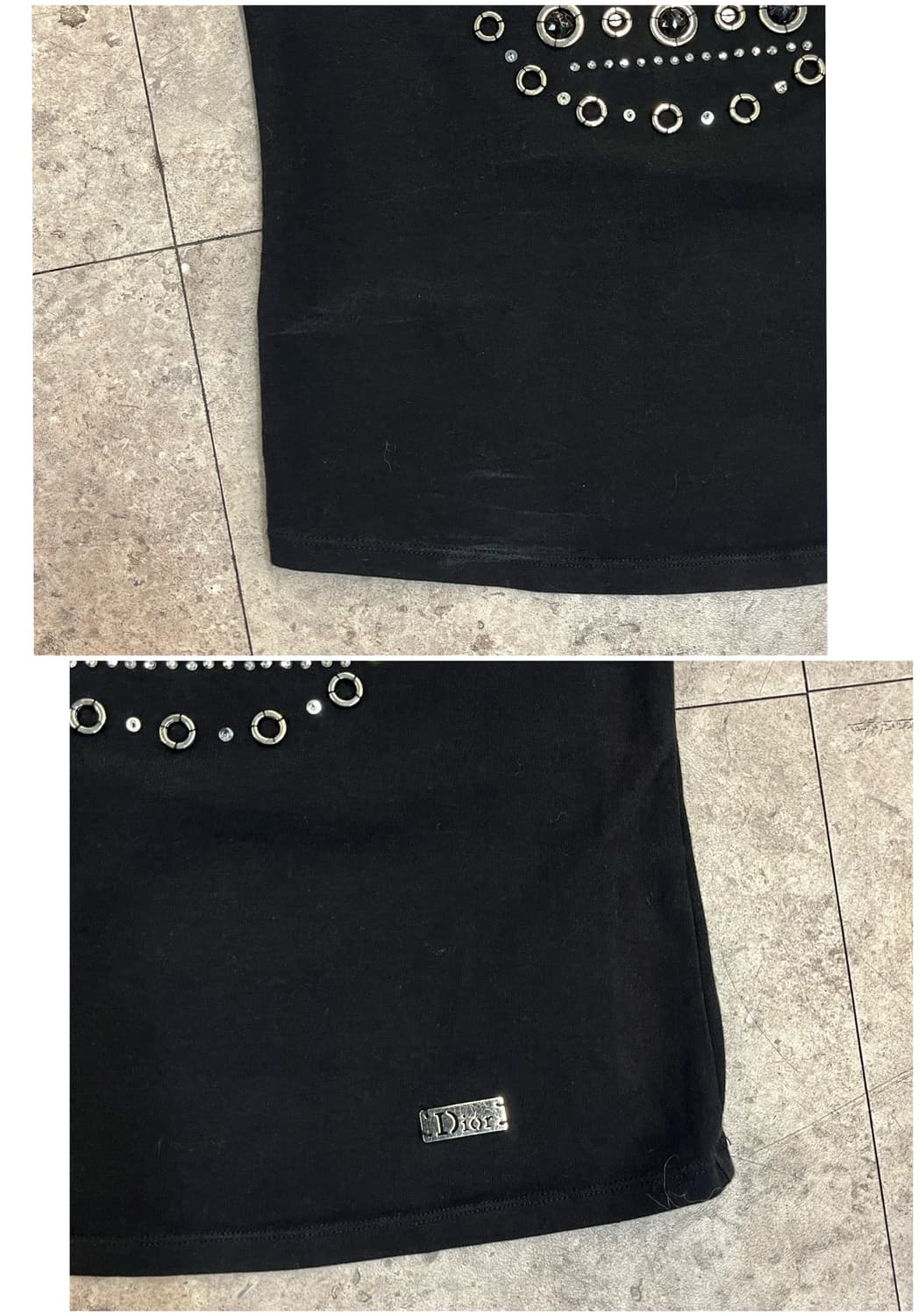 디올 스톤 반팔티 블랙 #csz3234 상품이미지6