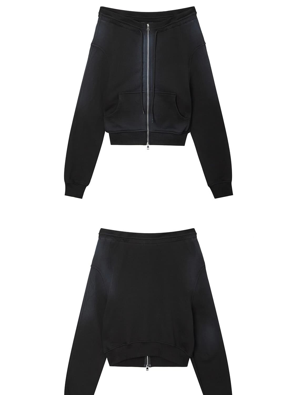 LCDC 워시드 집업 블랙 상품이미지5