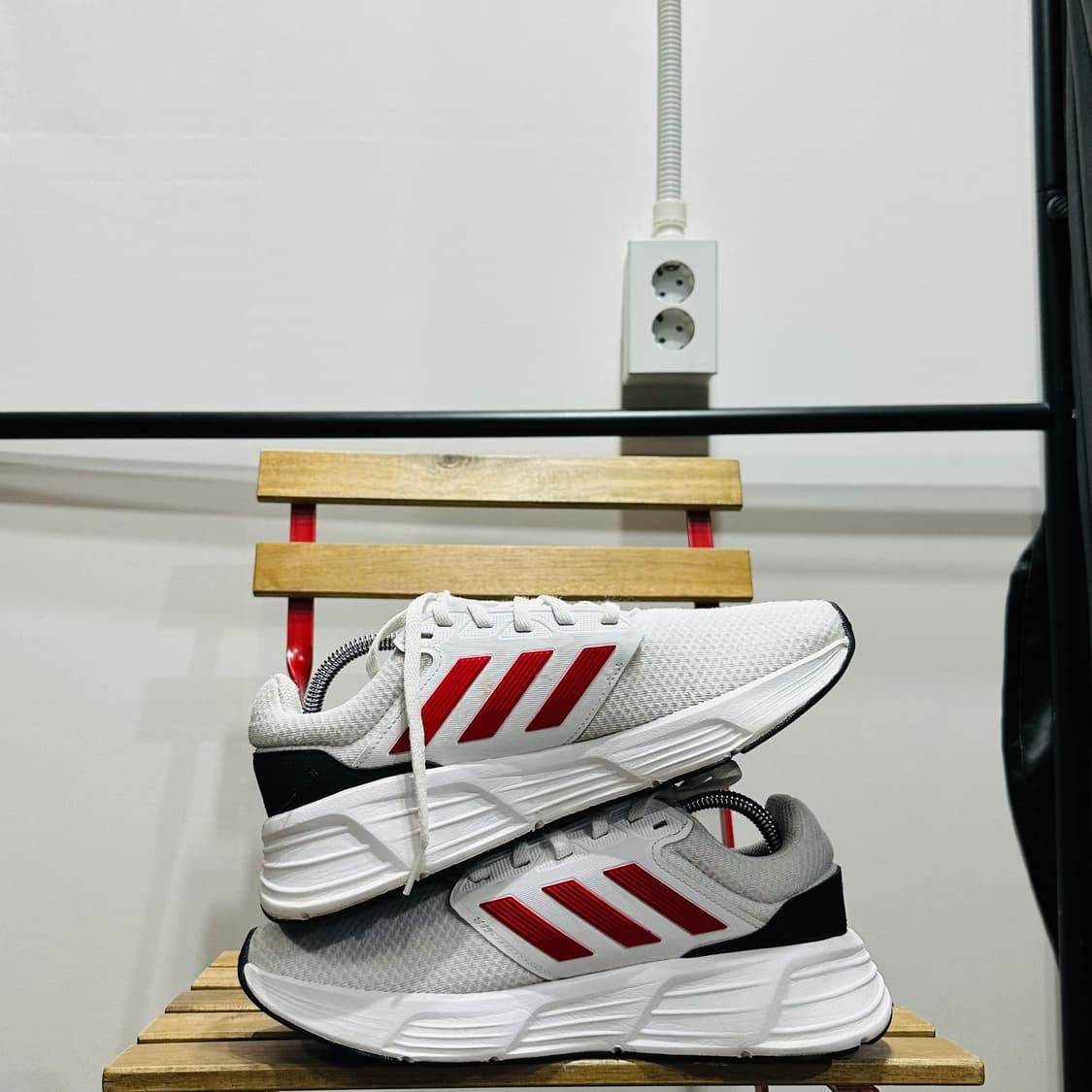 265) 아디다스 운동화 남성 남자 신발 갤럭시 6 화이트/레드 상품이미지7