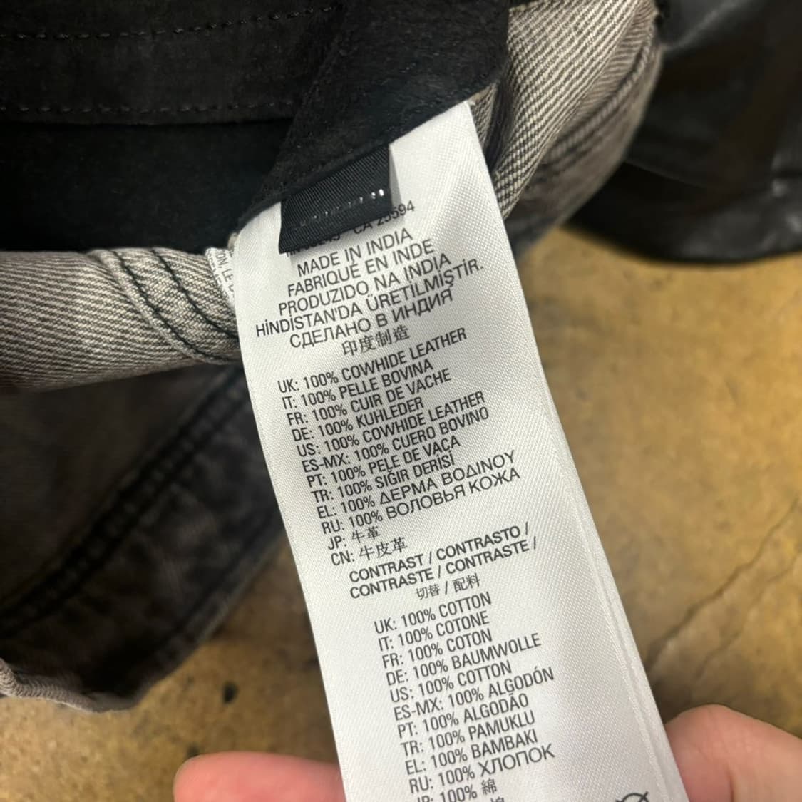 디젤 가죽 데님 자켓  상품이미지6