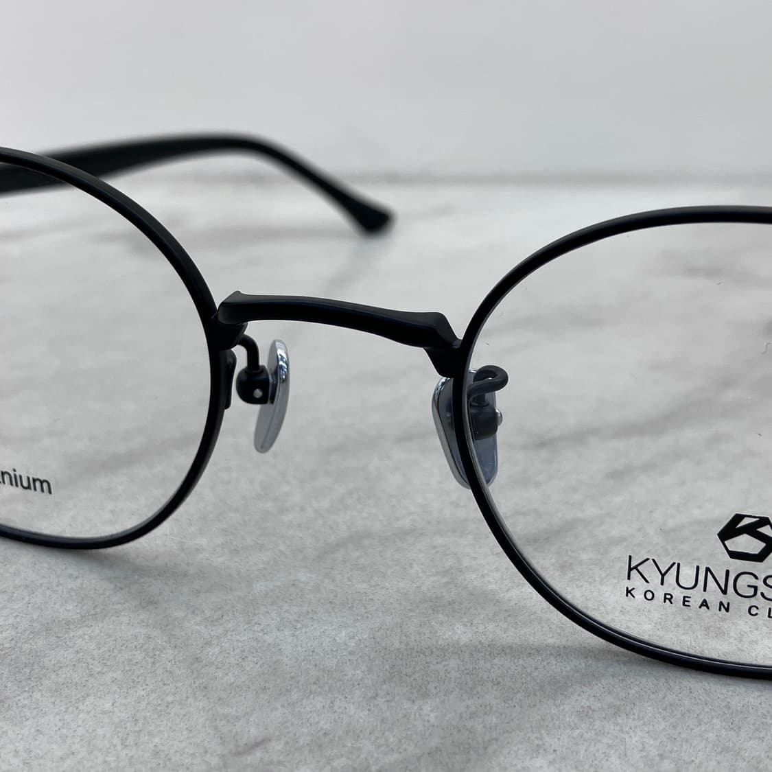 C25 경성 京城 어제1897 블랙 유니크라운드 메탈테 안경 상품이미지5