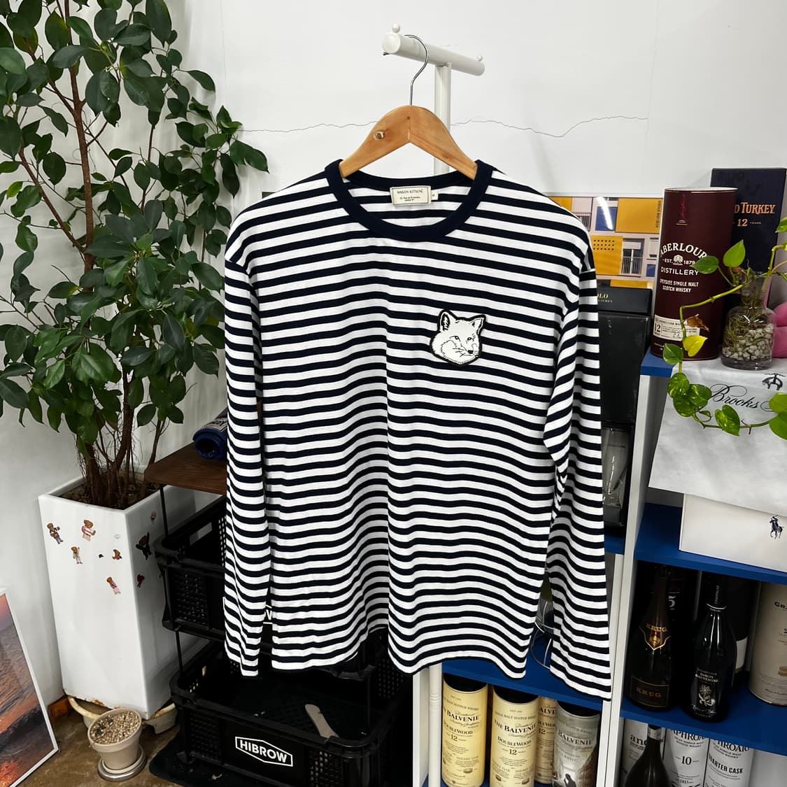 메종키츠네 스트라이프 롱슬리브 S 상품이미지1