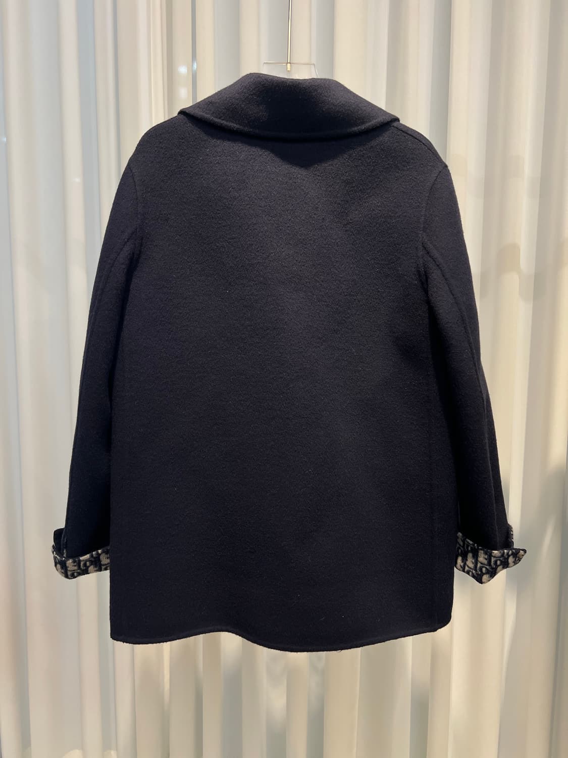 (36) 디올 오블리크 케이프 이펙트 네이비 블루 피코트 여성 상품이미지6