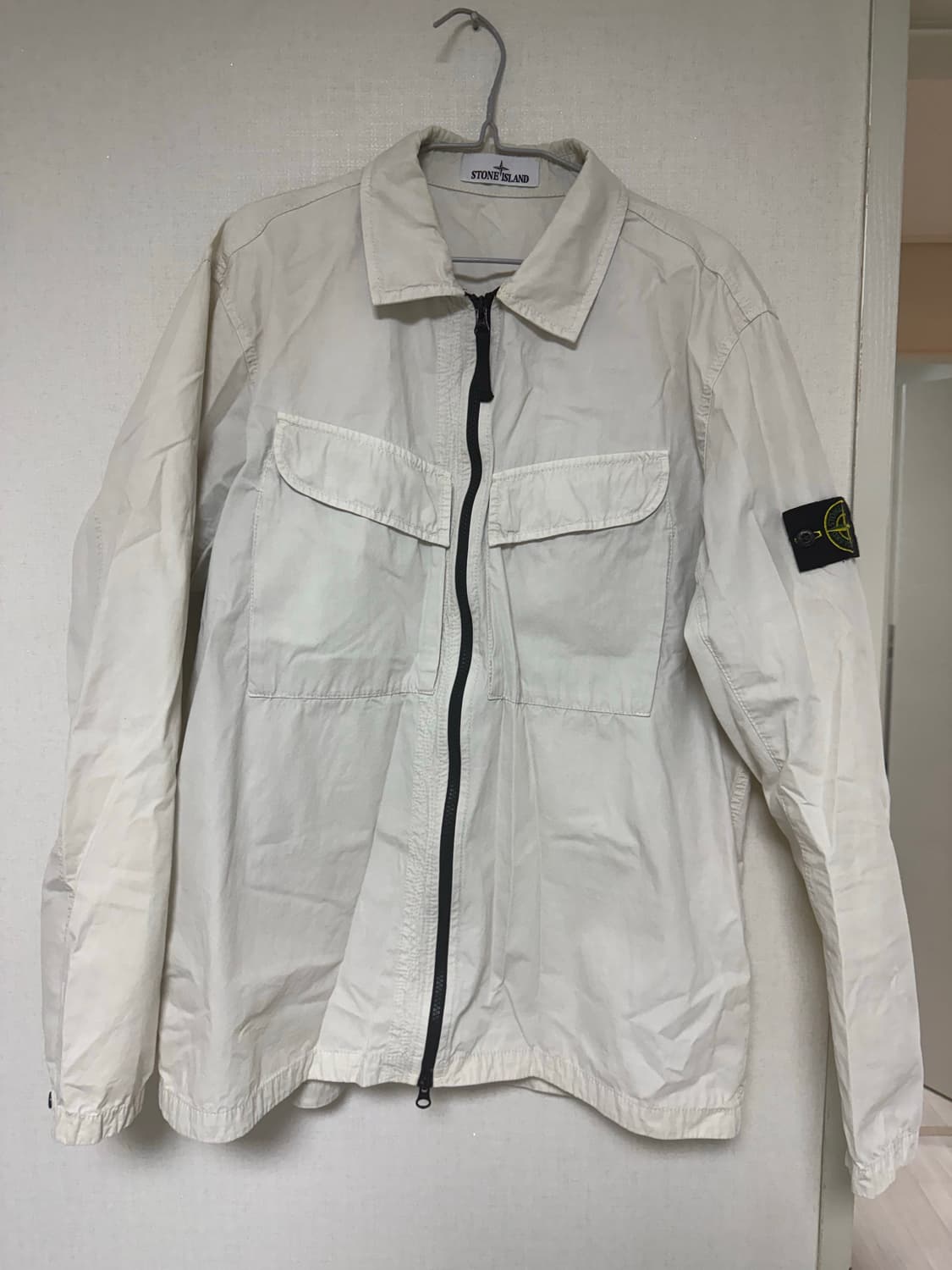 스톤 아일랜드 101WN 브러쉬드 코튼 캔버스 올드이펙트 오버셔츠 라이트 상품이미지2