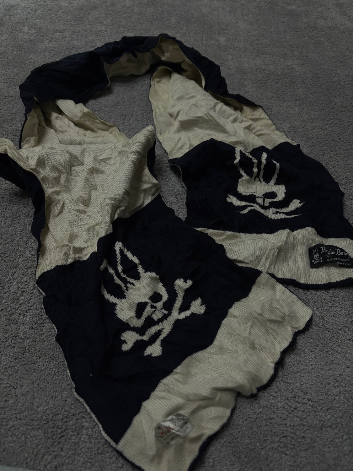 Vintage v-kei punk "psycho bunny" scarf 상품이미지2