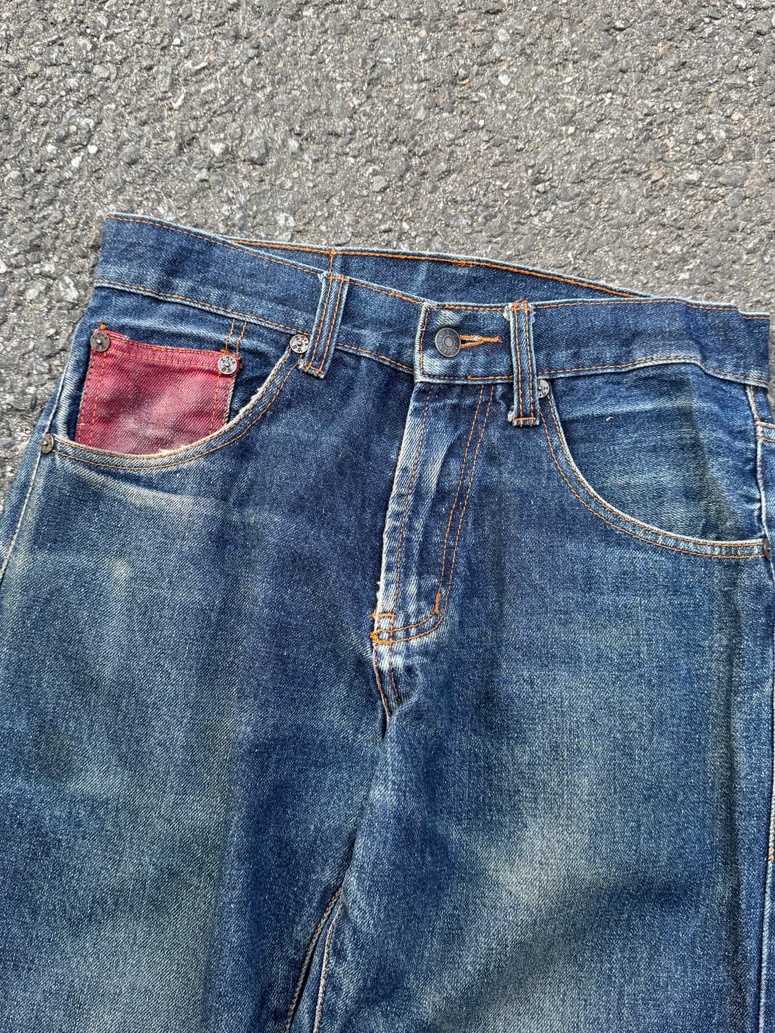 Evisu Paris 다이콕 에이징 워싱 데님팬츠  상품이미지9