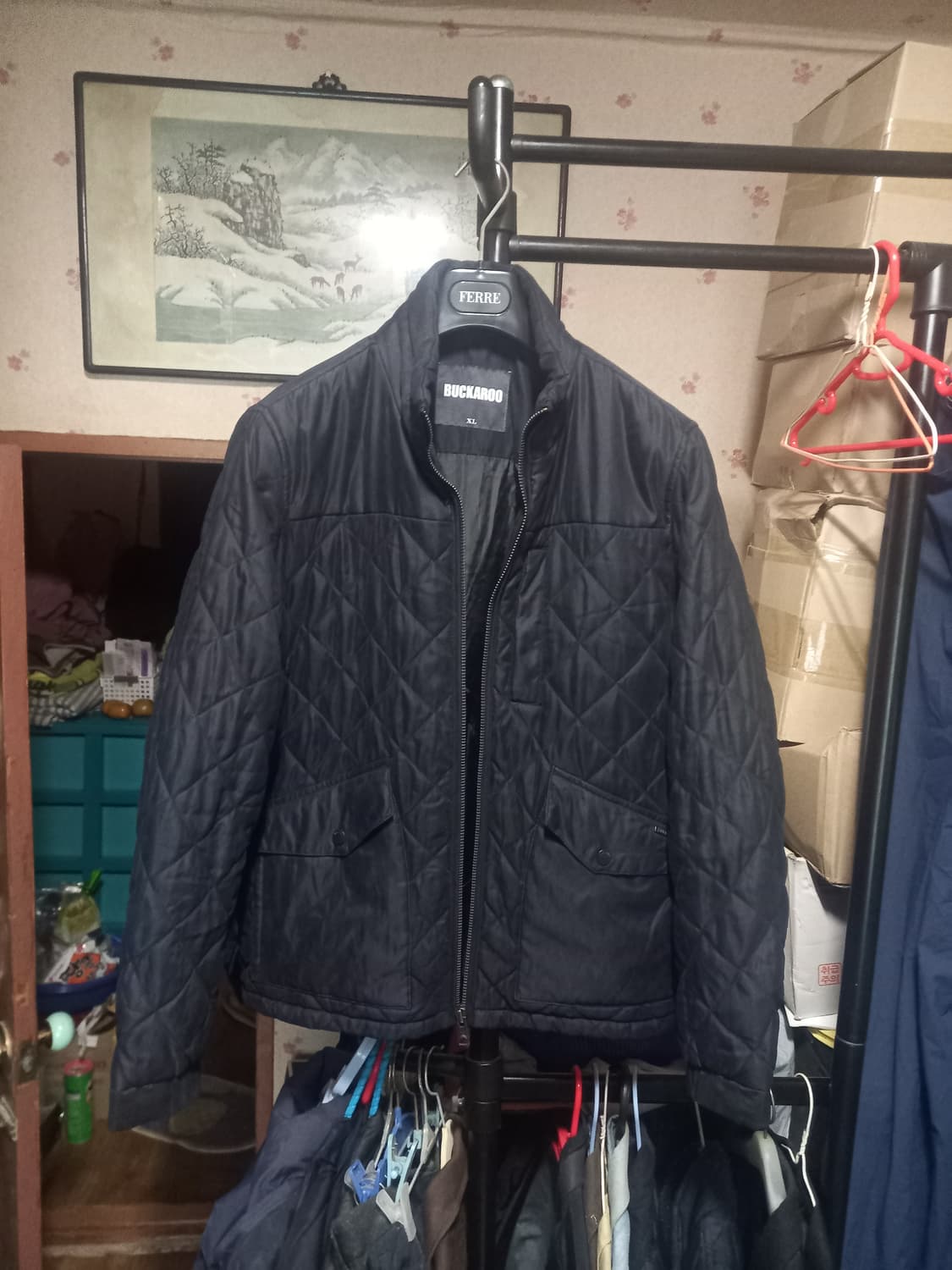 [버커루]퀄팅 점퍼 XL(105)사이즈 네이비 상품이미지3