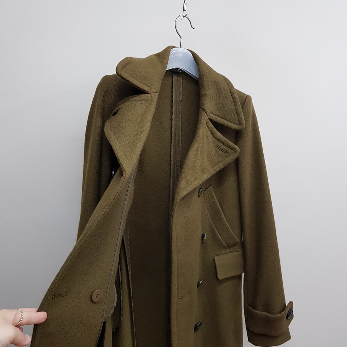 띠어리 THEORY 카라넥 더블 버튼 코트 P사이즈 상품이미지7