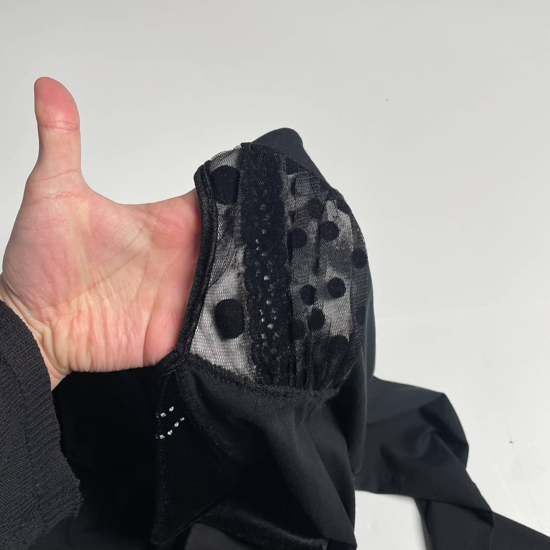 Roberto naldi 벨벳 도트 롱슬리브 (italy)   상품이미지4